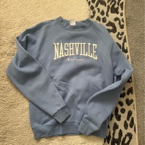 Champion Light Blue 'NASHVILLE' Pullover Crewneck